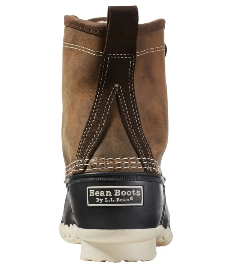 Best Sale L.L.Bean "Men's Bean Boots, 8" Limited Edition Shearling-Lined Insulated" DarkEarth/Black/Natural