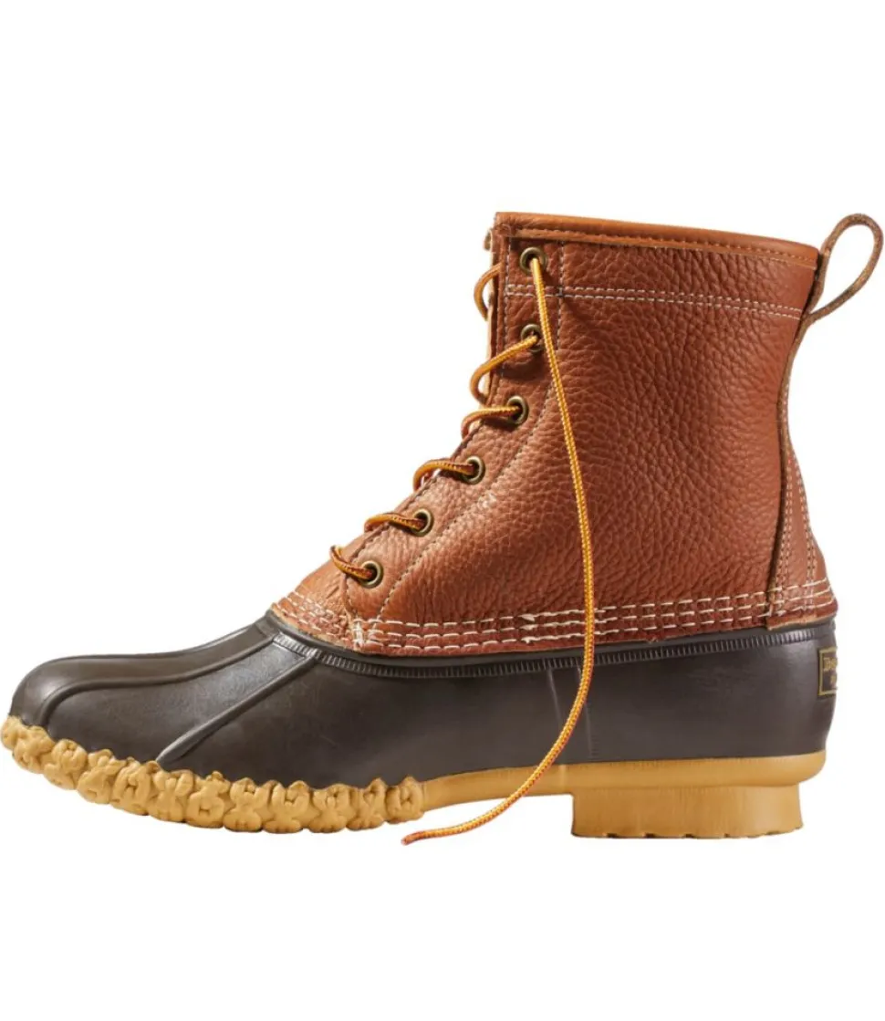 Clearance L.L.Bean "Men's Bean Boots, 8" Shearling-Lined Insulated" Tan/BeanBootBrown/Gum