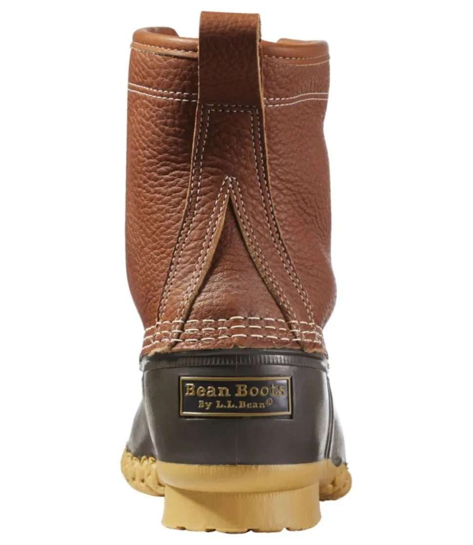 Clearance L.L.Bean "Men's Bean Boots, 8" Shearling-Lined Insulated" Tan/BeanBootBrown/Gum