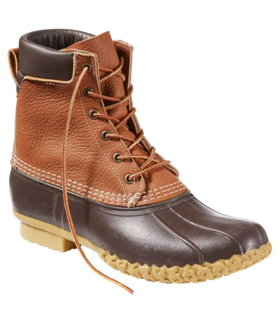 Flash Sale L.L.Bean "Men's Bean Boots, 8" Tumbled Leather" Tan/Brown