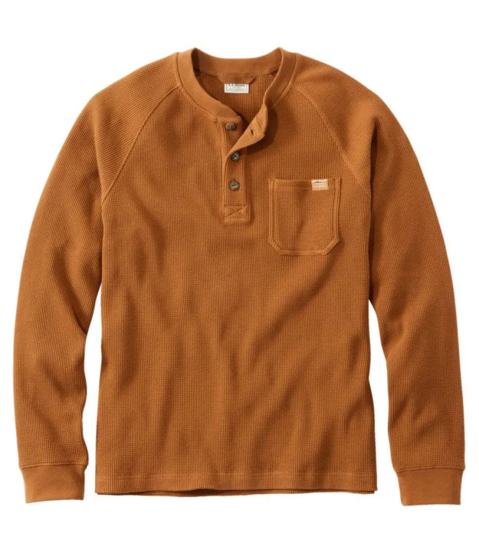Best Sale L.L.Bean "Men's BeanBuilt Waffle Henley, Traditional Untucked Fit"