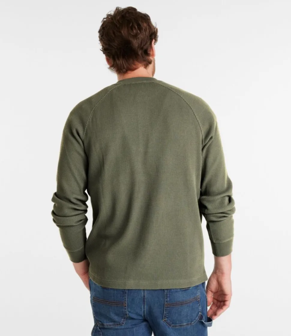 Best Sale L.L.Bean "Men's BeanBuilt Waffle Henley, Traditional Untucked Fit"