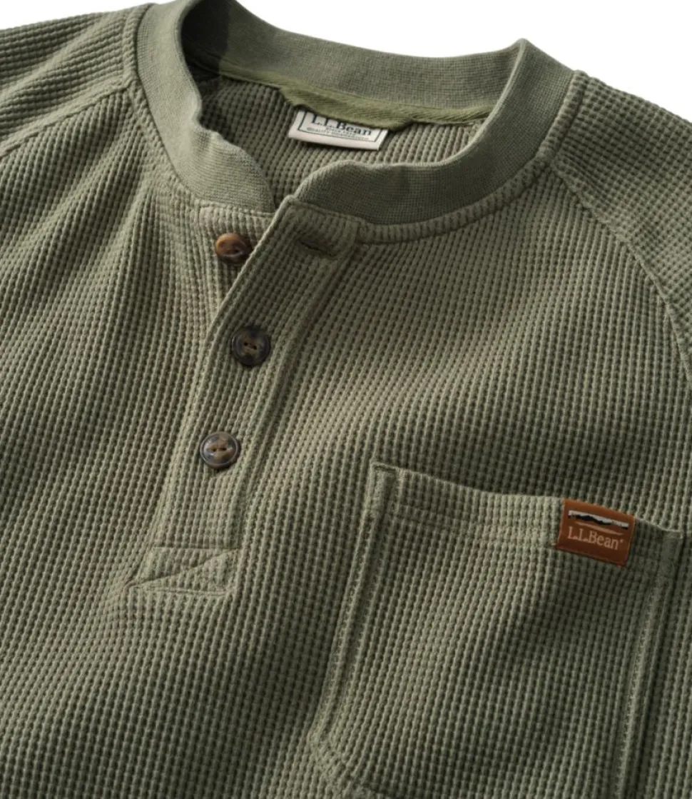 Best Sale L.L.Bean "Men's BeanBuilt Waffle Henley, Traditional Untucked Fit"