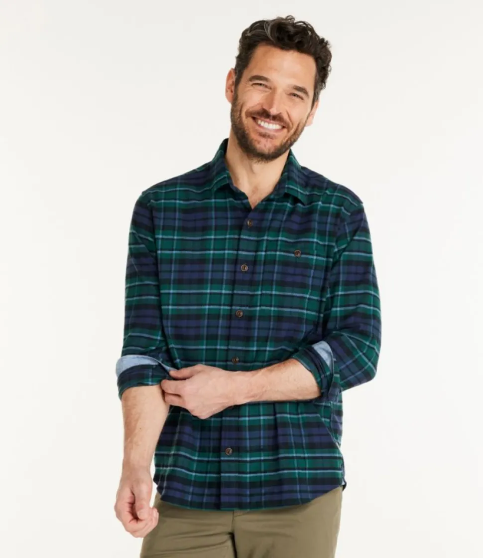 Clearance L.L.Bean "Men's BeanFlex® All-Season Flannel Shirt, Traditional Untucked Fit, Long-Sleeve"