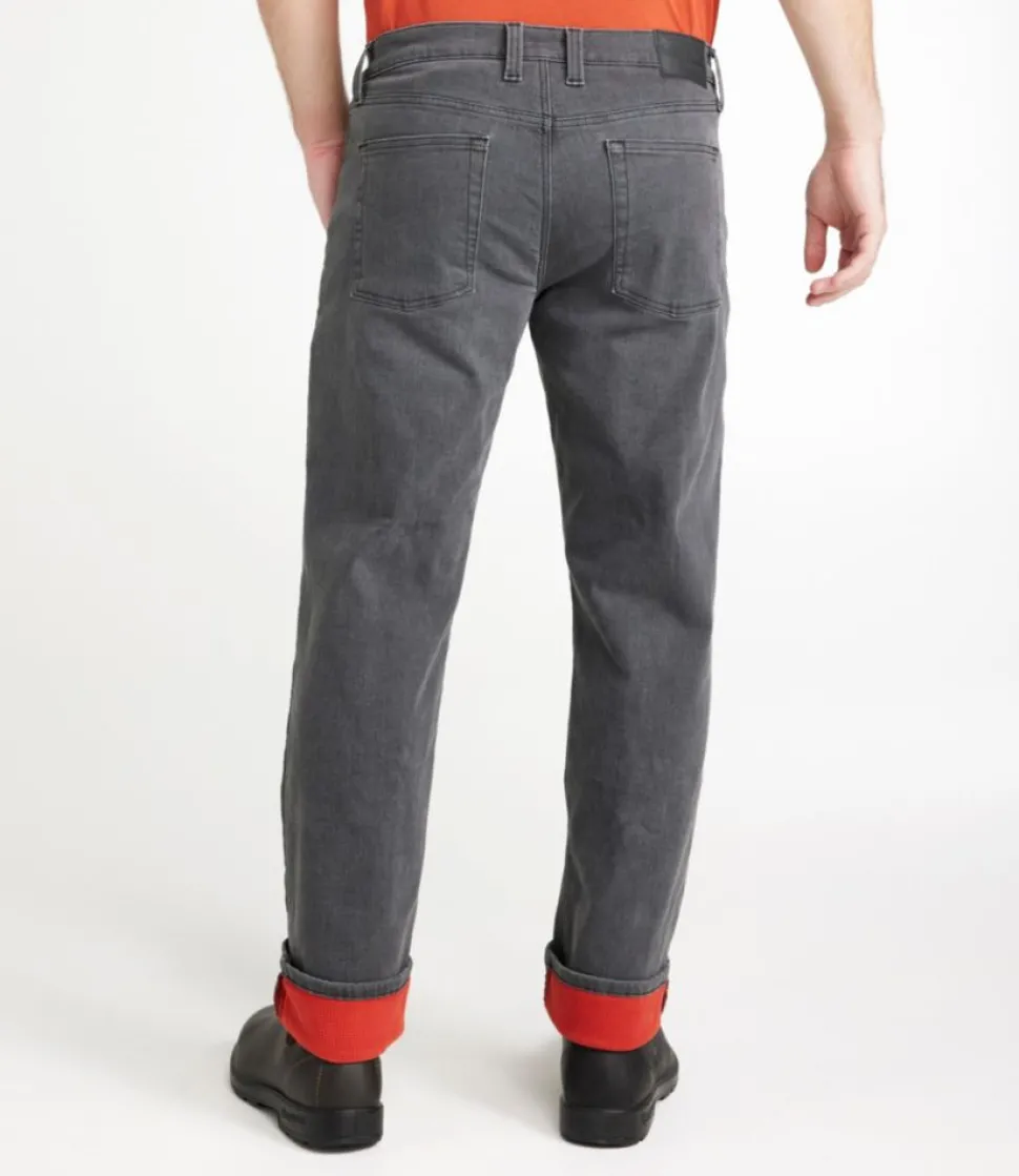 Cheap L.L.Bean "Men's BeanFlex® Jeans, Standard Athletic Fit, Fleece-Lined"