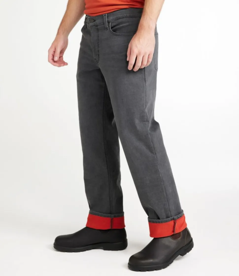 Cheap L.L.Bean "Men's BeanFlex® Jeans, Standard Athletic Fit, Fleece-Lined"