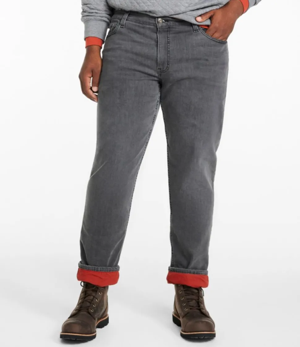 Cheap L.L.Bean "Men's BeanFlex® Jeans, Standard Athletic Fit, Fleece-Lined"