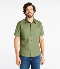 Flash Sale L.L.Bean "Men's BeanFlex® Twill Shirt, Traditional Untucked Fit, Short-Sleeve"