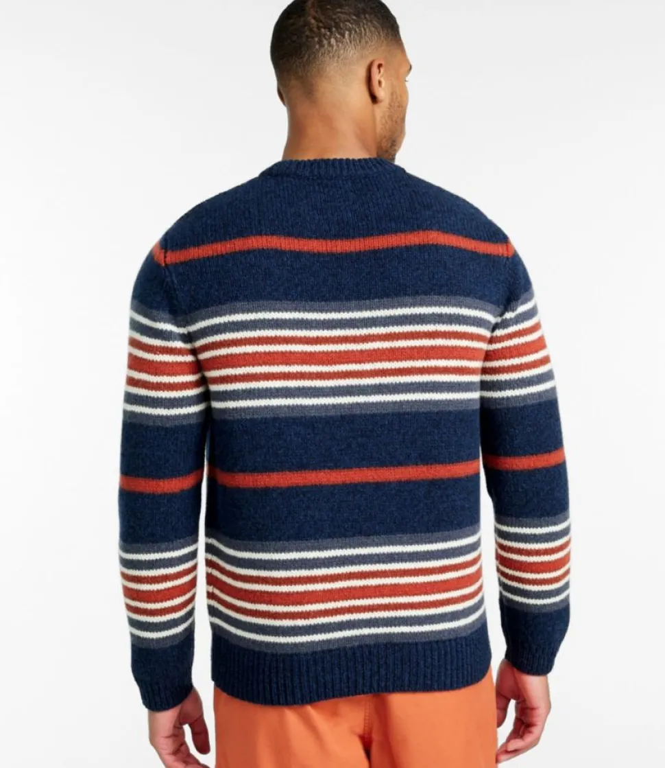 Cheap L.L.Bean "Men's Bean's Classic Ragg Wool Sweater, Crewneck, Stripe"
