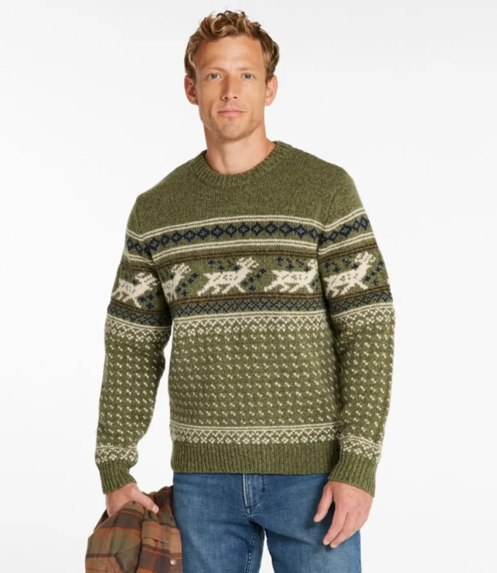Online L.L.Bean "Men's Bean's Classic Ragg Wool Sweater, Crewneck, Fair Isle"