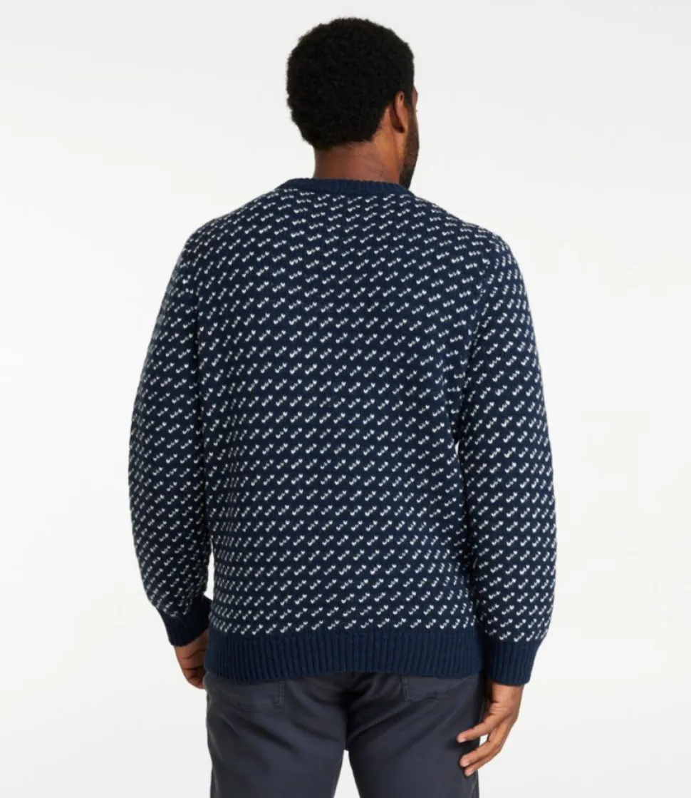 Best Sale L.L.Bean "Men's Bean's Classic Ragg Wool Sweater, Crewneck, Bird's-Eye"