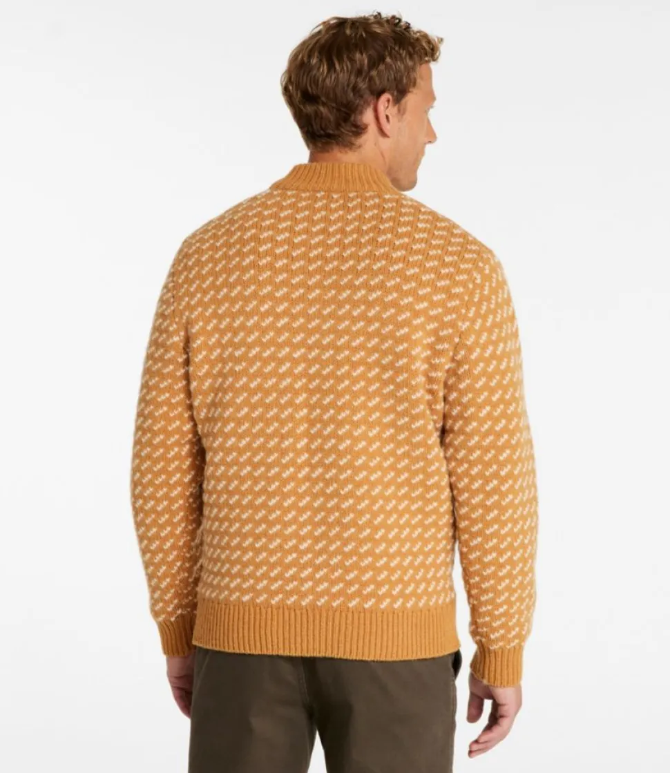 Online L.L.Bean "Men's Bean's Classic Ragg Wool Henley, Bird's-Eye" Toffee/Sailcloth