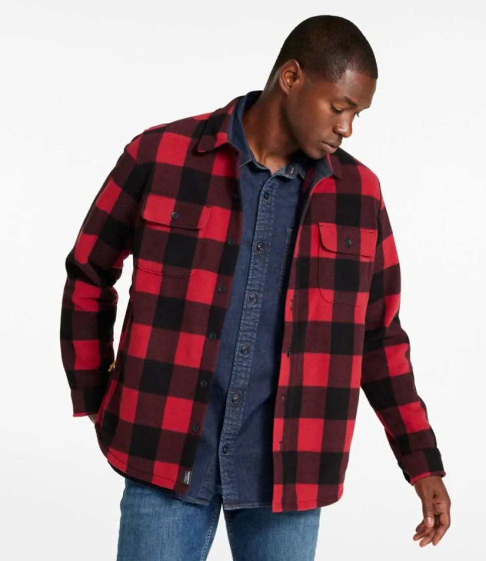 New L.L.Bean "Men's Bean's Mariner Fleece Shirt, Print"