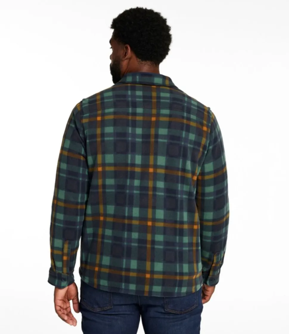 New L.L.Bean "Men's Bean's Mariner Fleece Shirt, Print"