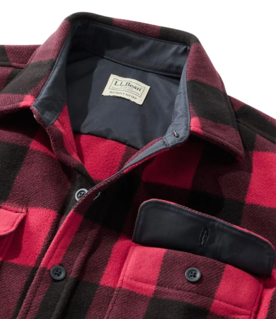 New L.L.Bean "Men's Bean's Mariner Fleece Shirt, Print"