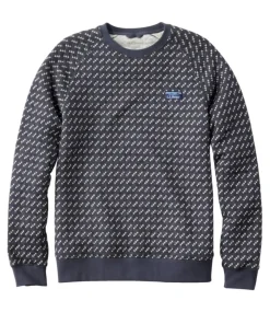 New L.L.Bean "Men's Bean's Quilted Sweatshirt, Crewneck, Print"