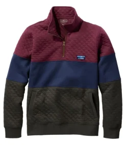 Store L.L.Bean "Men's Bean's Quilted Sweatshirt, Mockneck, Colorblock"