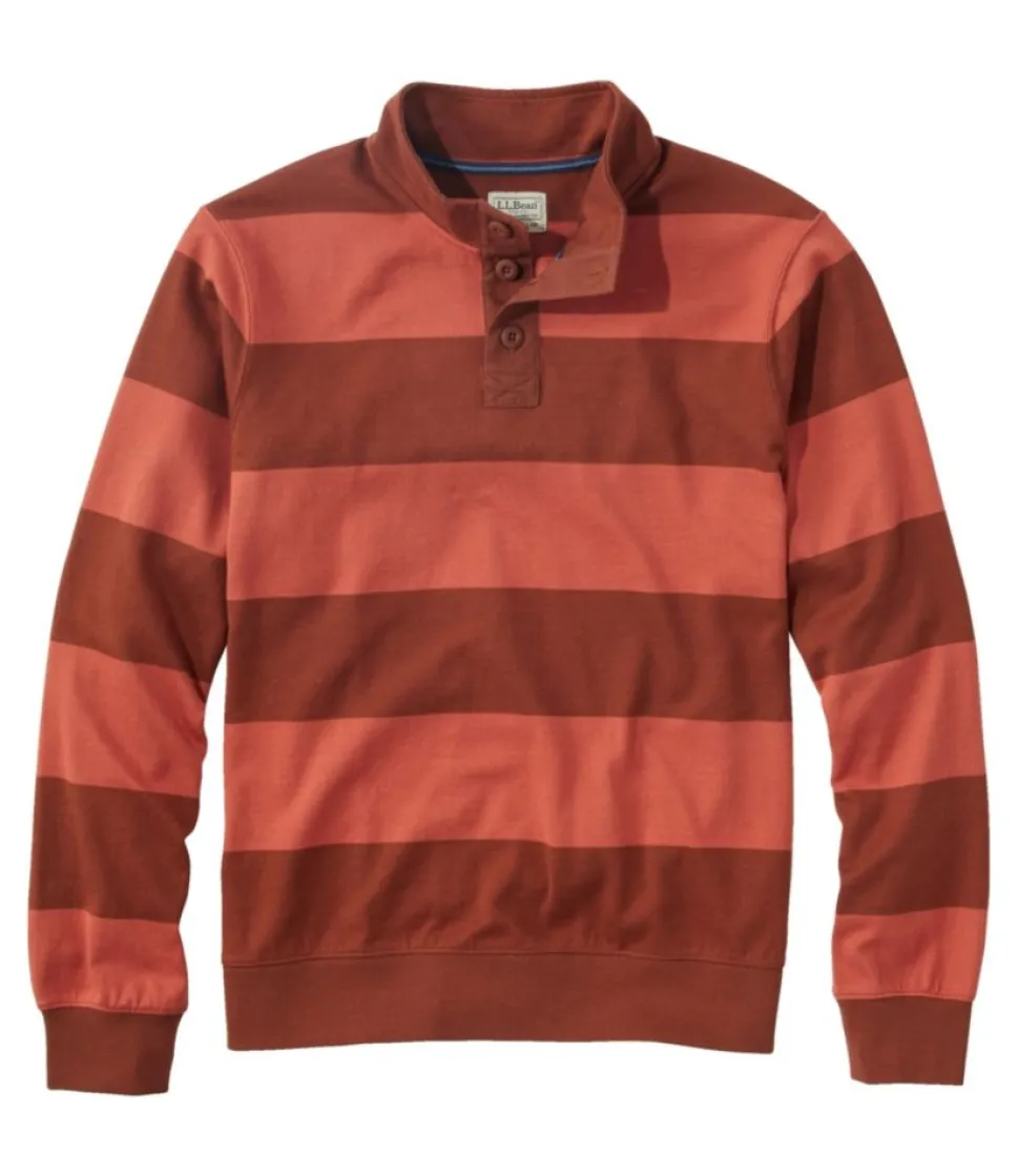 Sale L.L.Bean "Men's Bean's Vintage Soft Rugby, Mockneck, Stripe"
