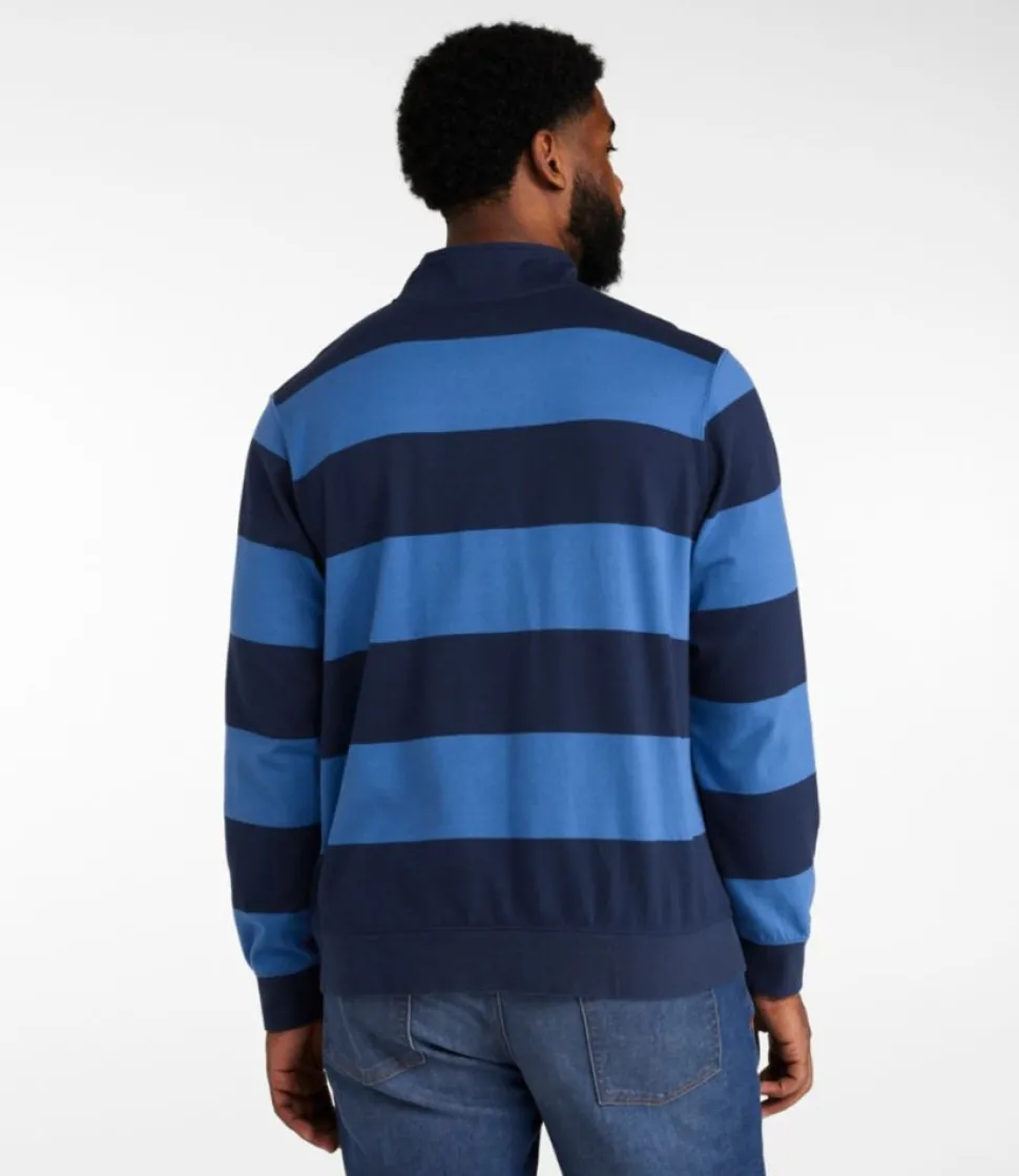 Sale L.L.Bean "Men's Bean's Vintage Soft Rugby, Mockneck, Stripe"