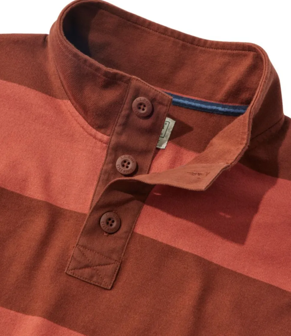 Sale L.L.Bean "Men's Bean's Vintage Soft Rugby, Mockneck, Stripe"