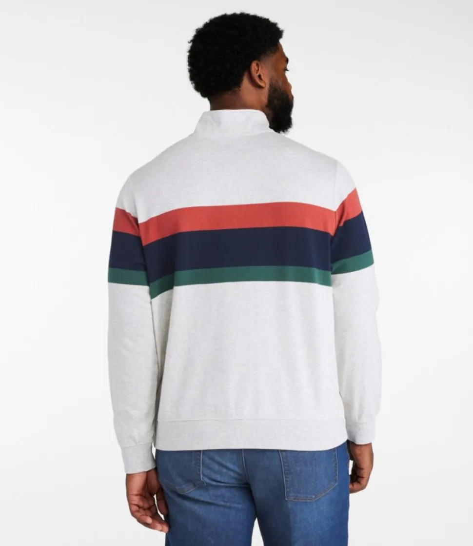 Best Sale L.L.Bean "Men's Bean's Vintage Soft Rugby, Mockneck, Chest Stripe"