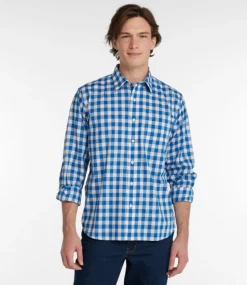 Outlet L.L.Bean "Men's Bean's Wrinkle-Free Everyday Shirt, Traditional Untucked Fit, Plaid, Long-Sleeve"