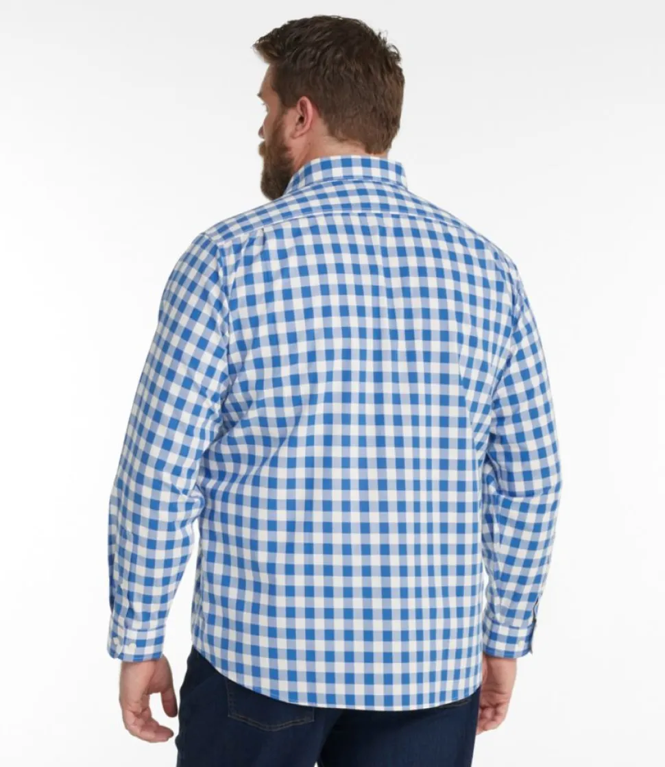 Outlet L.L.Bean "Men's Bean's Wrinkle-Free Everyday Shirt, Traditional Untucked Fit, Plaid, Long-Sleeve"