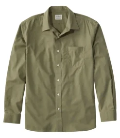 Sale L.L.Bean "Men's Bean's Wrinkle-Free Everyday Shirt, Traditional Untucked Fit, Long-Sleeve" DeepOlive