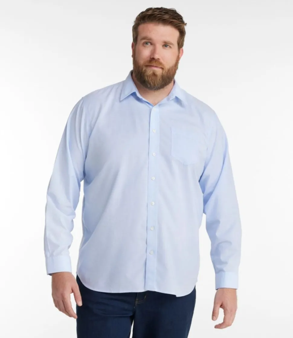 Sale L.L.Bean "Men's Bean's Wrinkle-Free Everyday Shirt, Traditional Untucked Fit, Long-Sleeve" DeepOlive