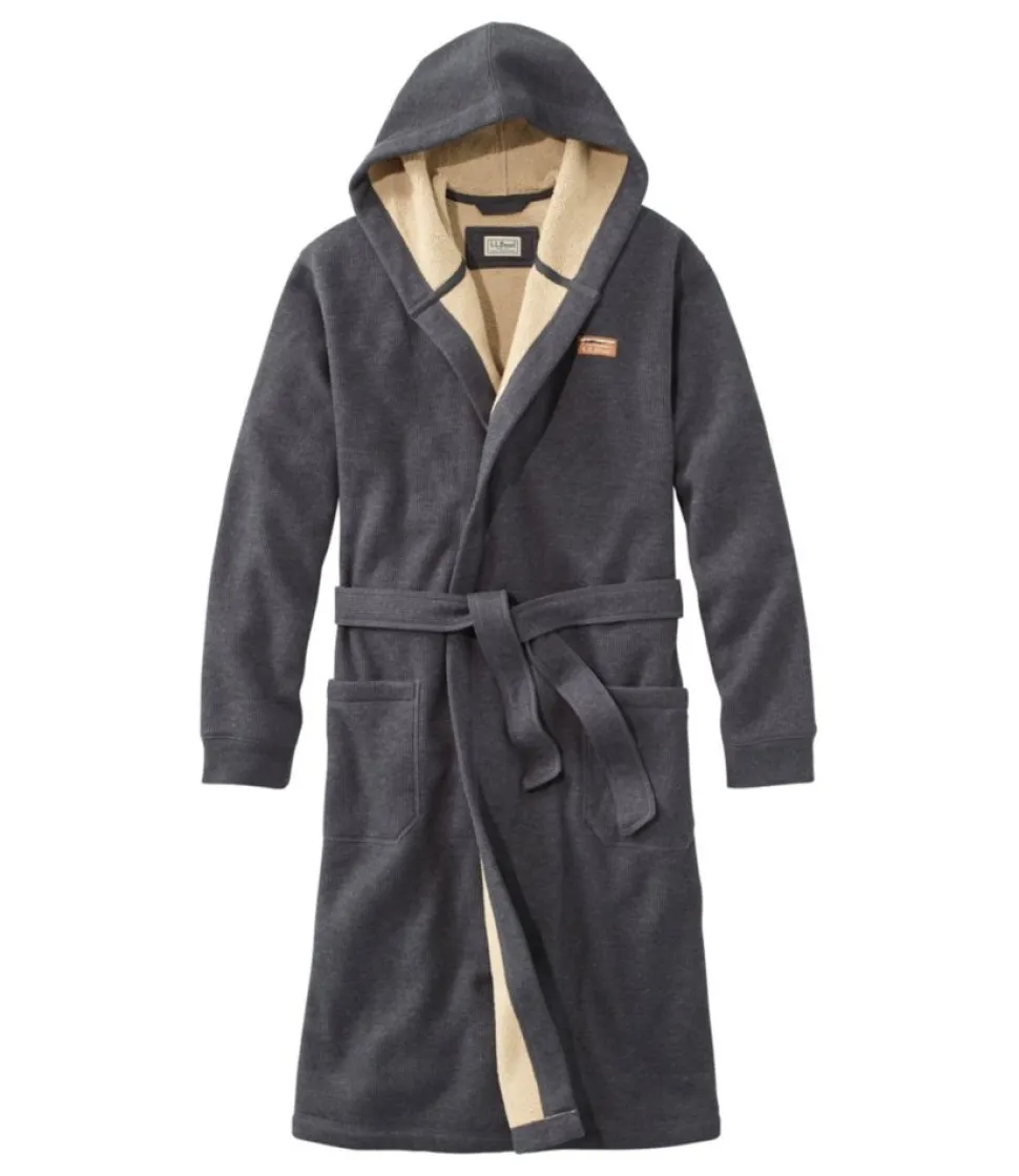 Clearance L.L.Bean "Men's Bonded Waffle Fleece Robe, Hooded"