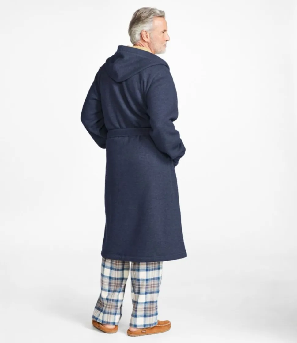 Clearance L.L.Bean "Men's Bonded Waffle Fleece Robe, Hooded"