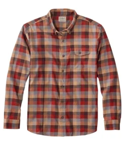 Best L.L.Bean "Men's Brushed Jaspé Twill Shirt, Plaid, Traditional Untucked Fit"