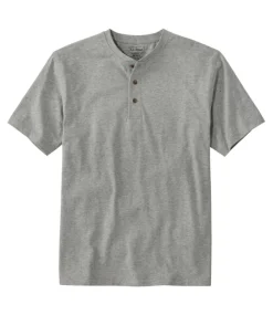 New L.L.Bean "Men's Carefree Unshrinkable Tee, Traditional Fit, Henley"