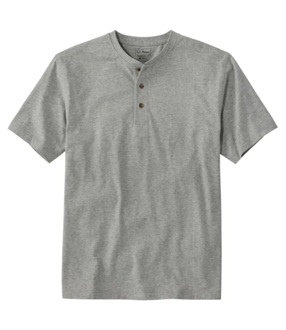 New L.L.Bean "Men's Carefree Unshrinkable Tee, Traditional Fit, Henley"