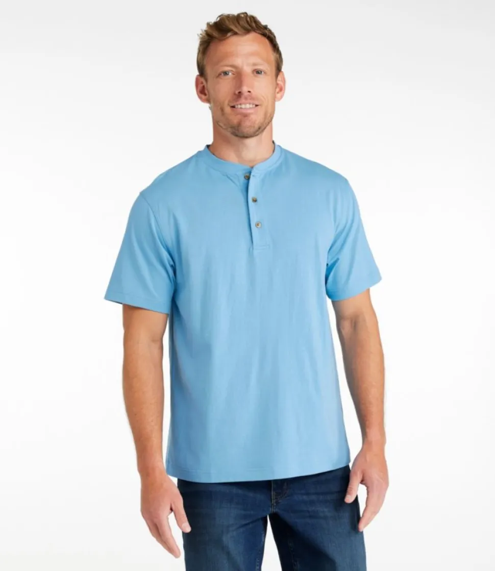 New L.L.Bean "Men's Carefree Unshrinkable Tee, Traditional Fit, Henley"