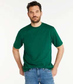 Hot L.L.Bean "Men's Carefree Unshrinkable Tee, Traditional Fit Short-Sleeve"