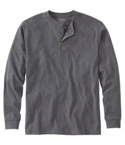 Clearance L.L.Bean "Men's Carefree Unshrinkable Tee, Traditional Fit, Long-Sleeve Henley"