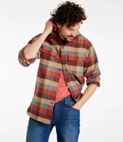 Outlet L.L.Bean "Men's Chamois Shirt, Traditional Fit, Plaid"