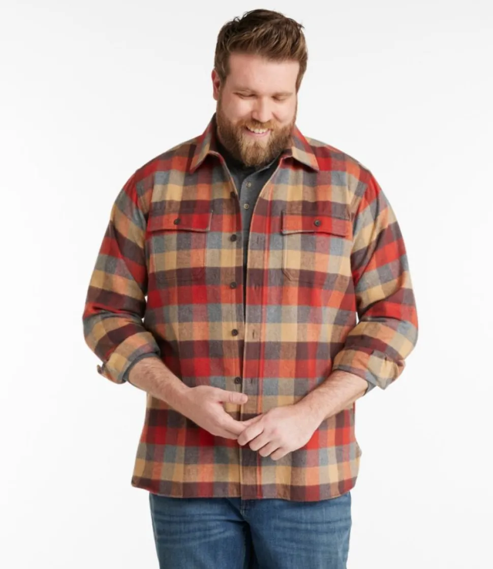 Outlet L.L.Bean "Men's Chamois Shirt, Traditional Fit, Plaid"