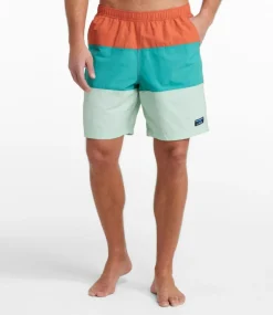 Outlet L.L.Bean "Men's Classic Supplex Sport Shorts, Colorblock, 8"" FadedSage/IronBlue/Navy