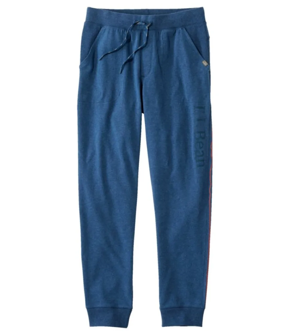 Flash Sale L.L.Bean "Men's Comfort Camp Sweatpants, Logo" BrightMarinerHeather/Logo