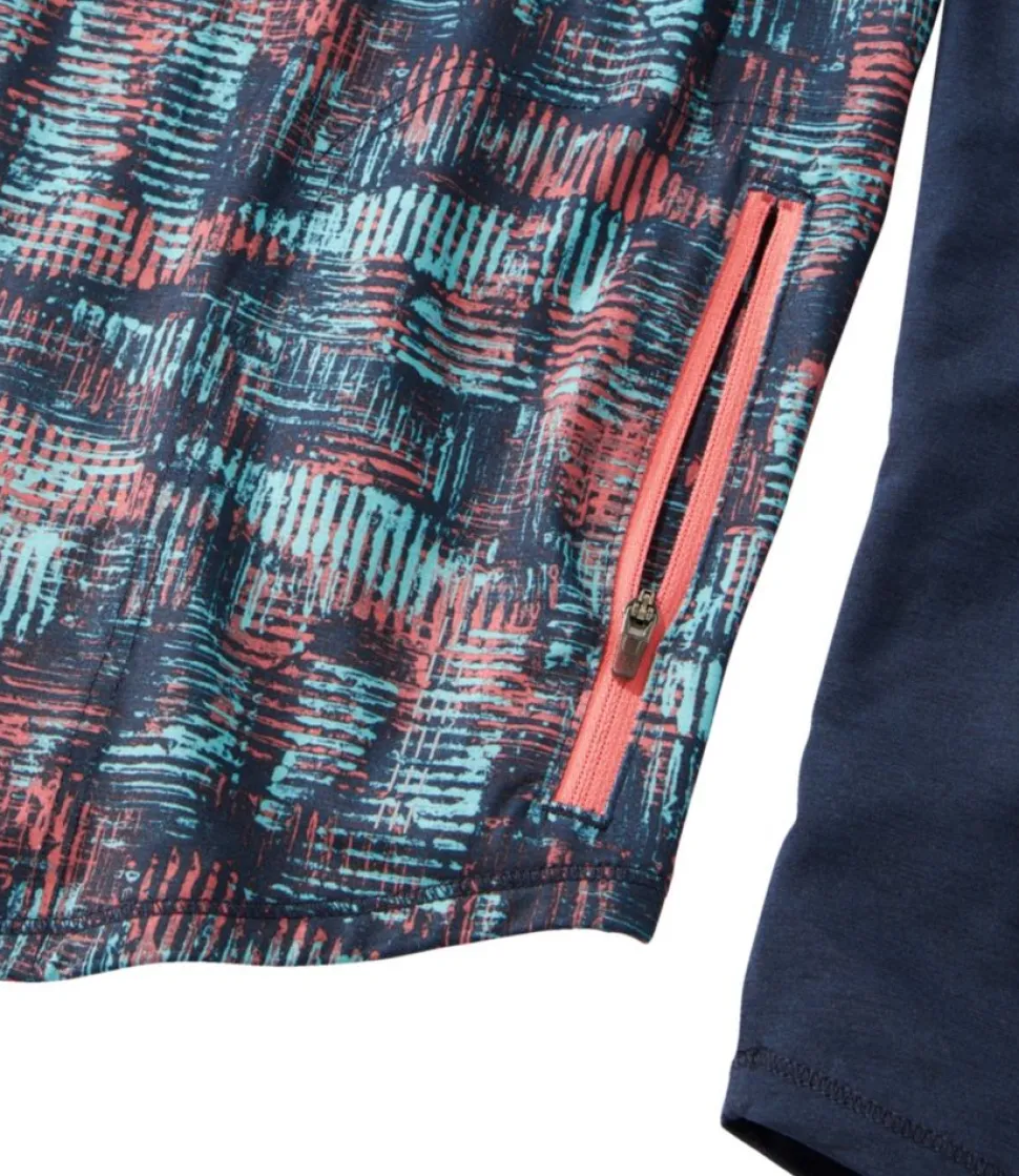 Outlet L.L.Bean "Men's Comfort Cycling Jersey, Long-Sleeve Print" ClassicNavyGeoPrint/ClassicNavy