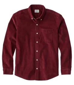 Outlet L.L.Bean "Men's Comfort Stretch Corduroy Shirt, Long-Sleeve, Traditional Untucked Fit"