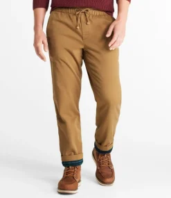 Shop L.L.Bean "Men's Comfort Stretch Dock Pants, Standard Fit, Straight Leg, Flannel-Lined"