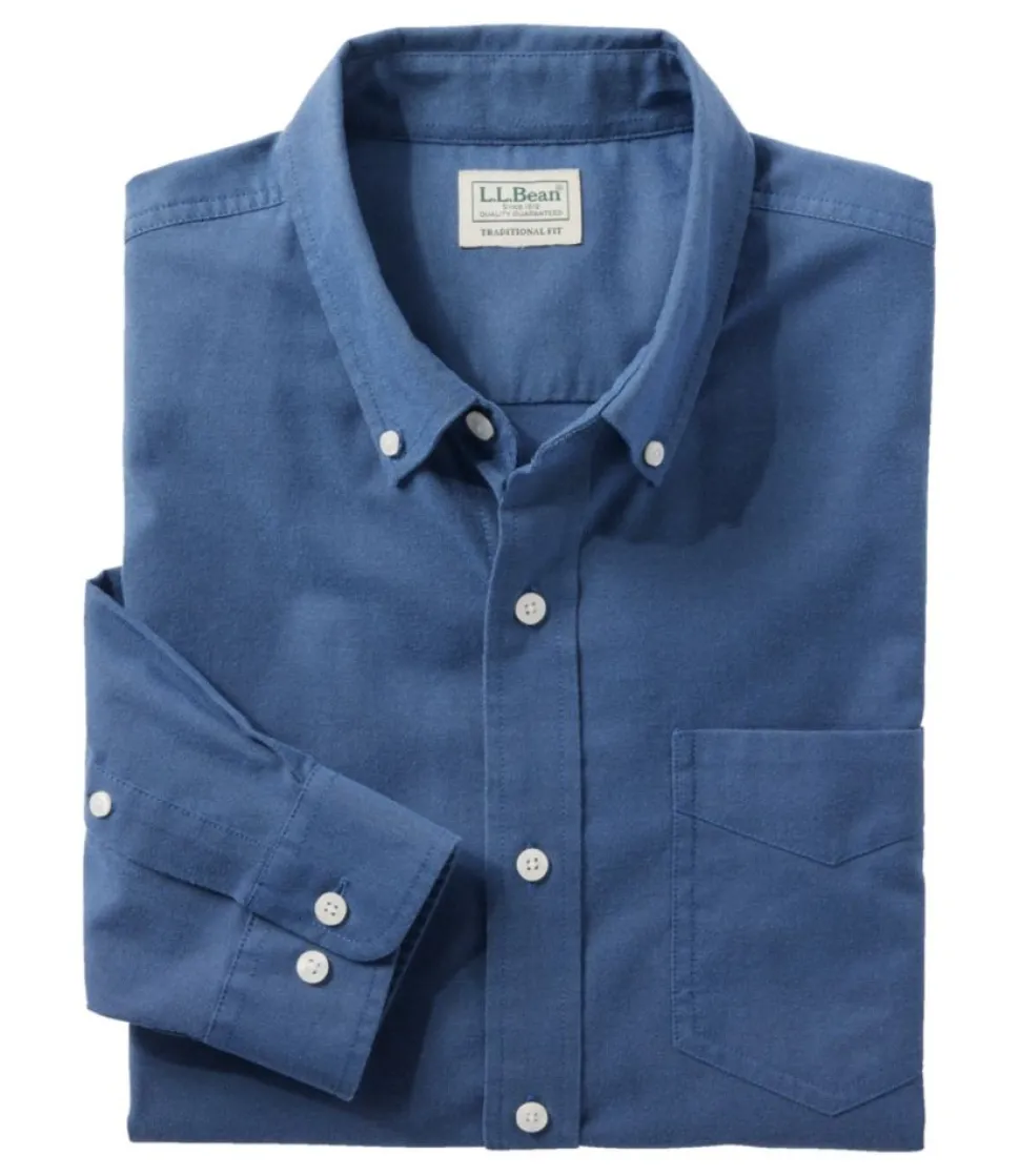Outlet L.L.Bean "Men's Comfort Stretch Oxford Shirt, Traditional Untucked Fit"