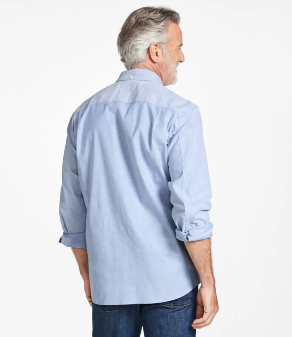 Outlet L.L.Bean "Men's Comfort Stretch Oxford Shirt, Traditional Untucked Fit"
