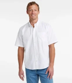 Online L.L.Bean "Men's Comfort Stretch Oxford, Traditional Untucked Fit, Short-Sleeve"