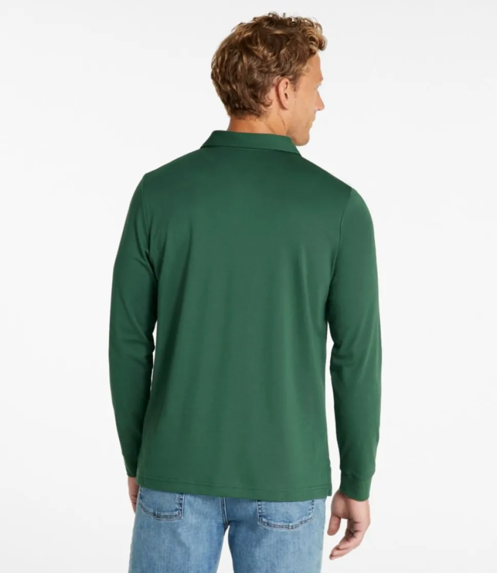 Shop L.L.Bean "Men's Comfort Stretch Performance Polo, Long-Sleeve, Slightly Fitted"
