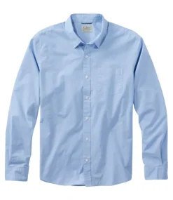 New L.L.Bean "Men's Comfort Stretch Performance Shirt, Long-Sleeve, Slightly Fitted Untucked Fit, Chambray"