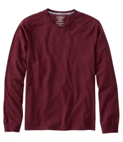 Fashion L.L.Bean "Men's Comfort Stretch Pima Tee Shirt, Long-Sleeve"
